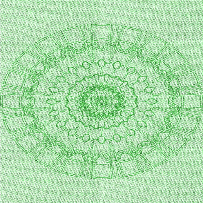 Round Patterned Light Green Rug, pat1940grn