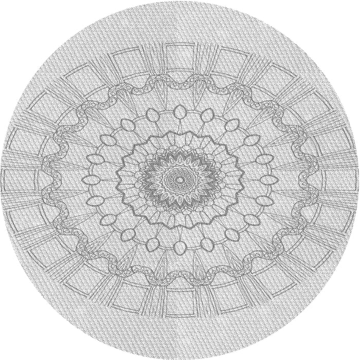 Square Patterned Platinum Gray Rug, pat1940gry