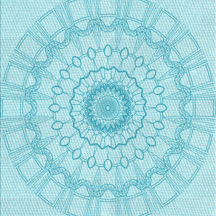 Patterned Diamond Blue Rug, pat1940lblu