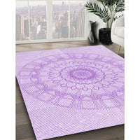 Patterned Violet Purple Rug, pat1940pur