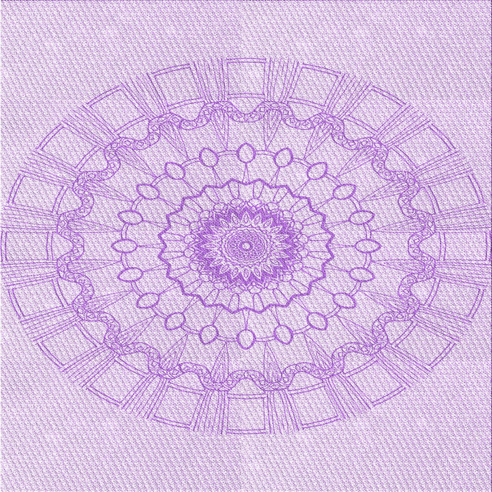Round Patterned Violet Purple Rug, pat1940pur