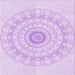 Round Patterned Violet Purple Rug, pat1940pur