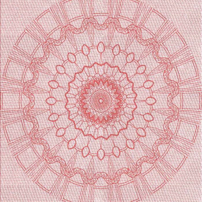 Machine Washable Transitional Pastel Red Pink Rug, wshpat1940rd