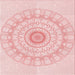 Round Patterned Pastel Red Pink Rug, pat1940rd