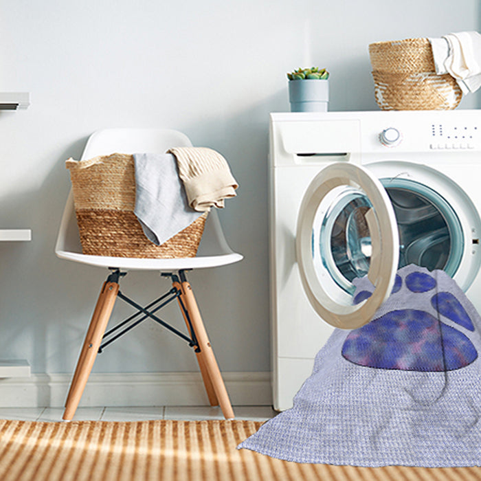 Machine Washable Transitional Lavender Blue Rug in a Washing Machine, wshpat1941blu