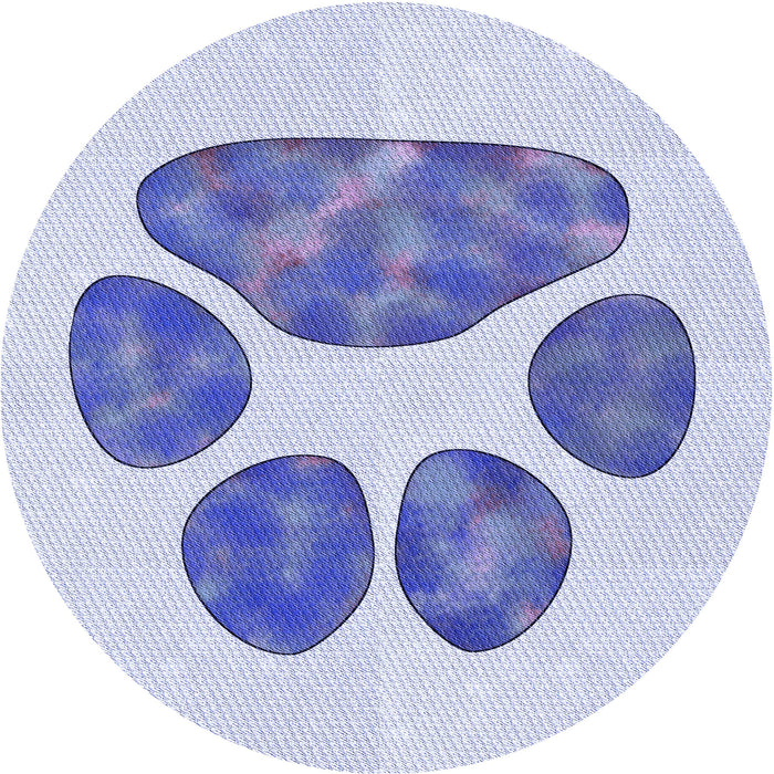 Square Patterned Lavender Blue Rug, pat1941blu