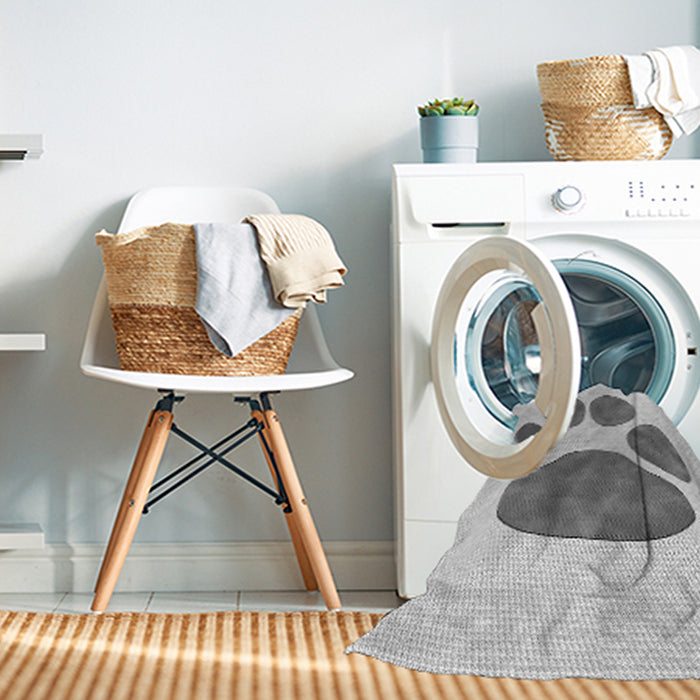 Machine Washable Transitional Gray Rug in a Washing Machine, wshpat1941gry