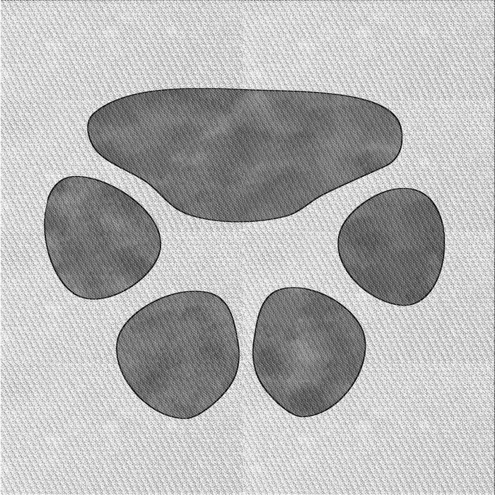 Round Patterned Gray Rug, pat1941gry