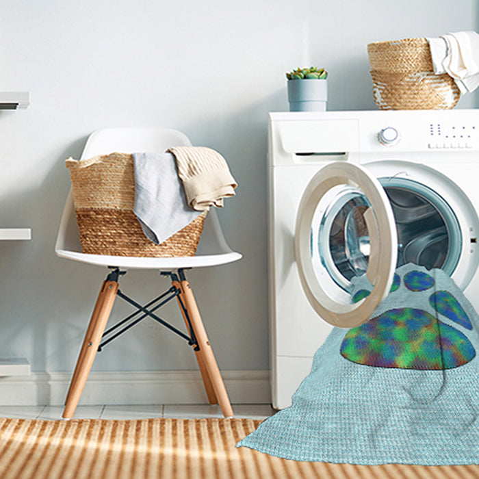 Machine Washable Transitional Light Aquamarine Green Rug in a Washing Machine, wshpat1941lblu