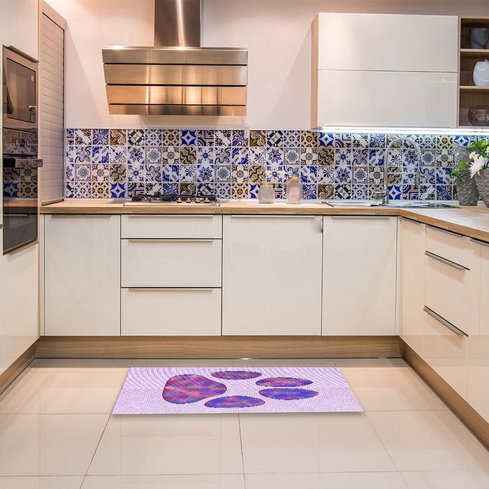 Patterned Purple Rug in a Kitchen, pat1941pur