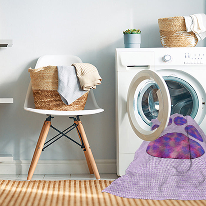 Machine Washable Transitional Purple Rug in a Washing Machine, wshpat1941pur
