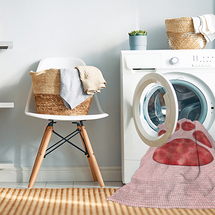 Machine Washable Transitional Red Rug in a Washing Machine, wshpat1941rd