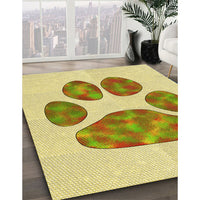 Patterned Caramel Brown Rug, pat1941yw