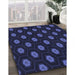 Machine Washable Transitional Night Blue Rug in a Family Room, wshpat1942blu