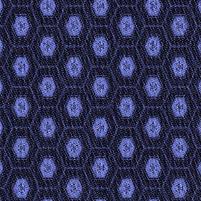 Round Patterned Night Blue Rug, pat1942blu