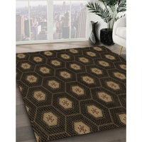 Patterned Red Brown Rug, pat1942brn