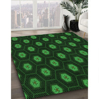 Patterned Green Rug, pat1942grn