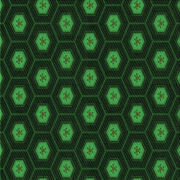 Round Patterned Green Rug, pat1942grn