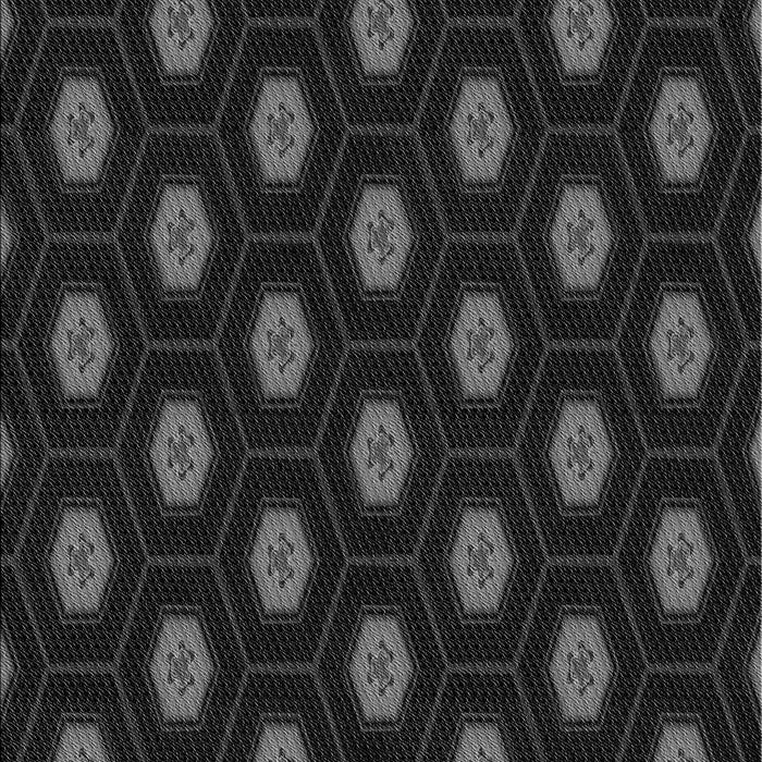 Patterned Midnight Gray Rug, pat1942gry