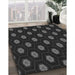 Patterned Midnight Gray Rug in Family Room, pat1942gry