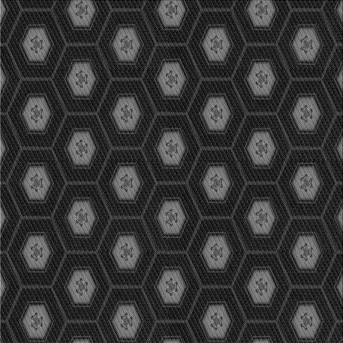 Round Patterned Midnight Gray Rug, pat1942gry