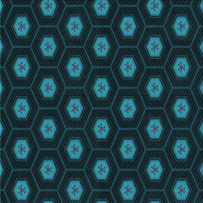 Round Patterned Dark Cyan Green Rug, pat1942lblu