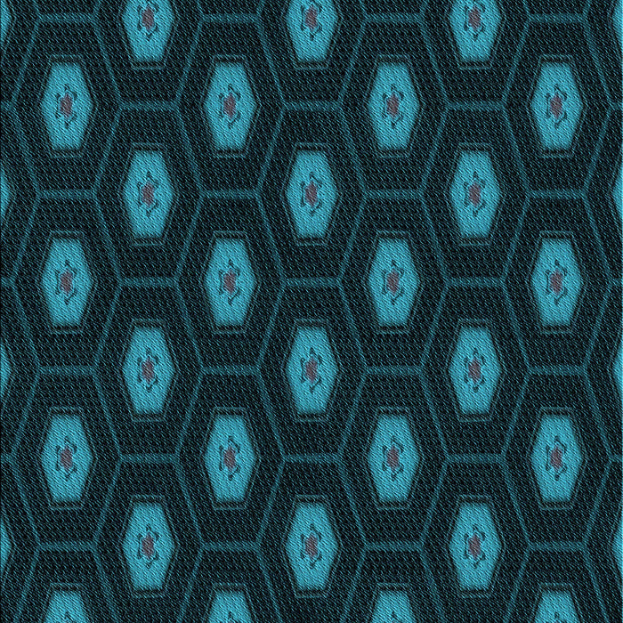 Machine Washable Transitional Dark Cyan Green Rug, wshpat1942lblu