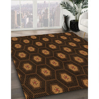 Patterned Mahogany Brown Rug, pat1942org