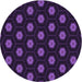 Square Patterned Deep Purple Rug, pat1942pur