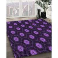 Patterned Deep Purple Rug, pat1942pur