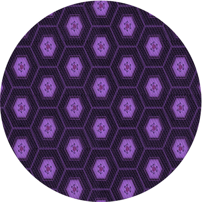 Square Machine Washable Transitional Deep Purple Rug in a Living Room, wshpat1942pur