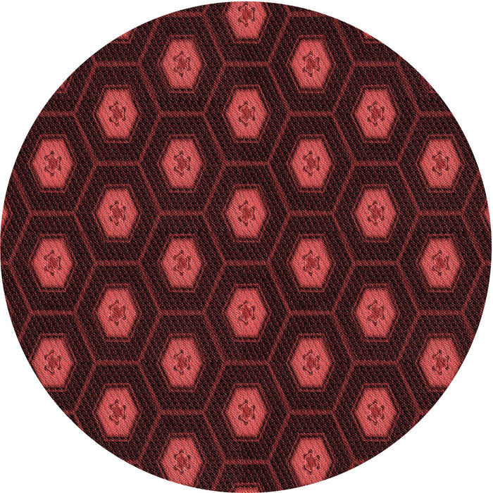 Square Patterned Red Rug, pat1942rd