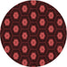 Square Patterned Red Rug, pat1942rd