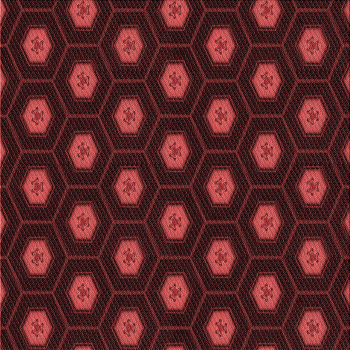 Round Patterned Red Rug, pat1942rd