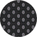 Sideview of Patterned Black Novelty Rug, pat1942