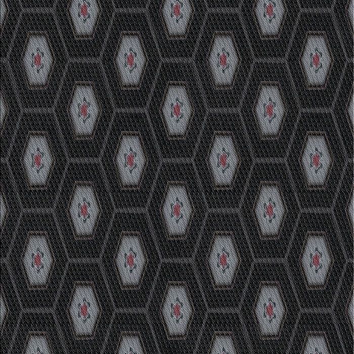 Machine Washable Transitional Black Rug, wshpat1942