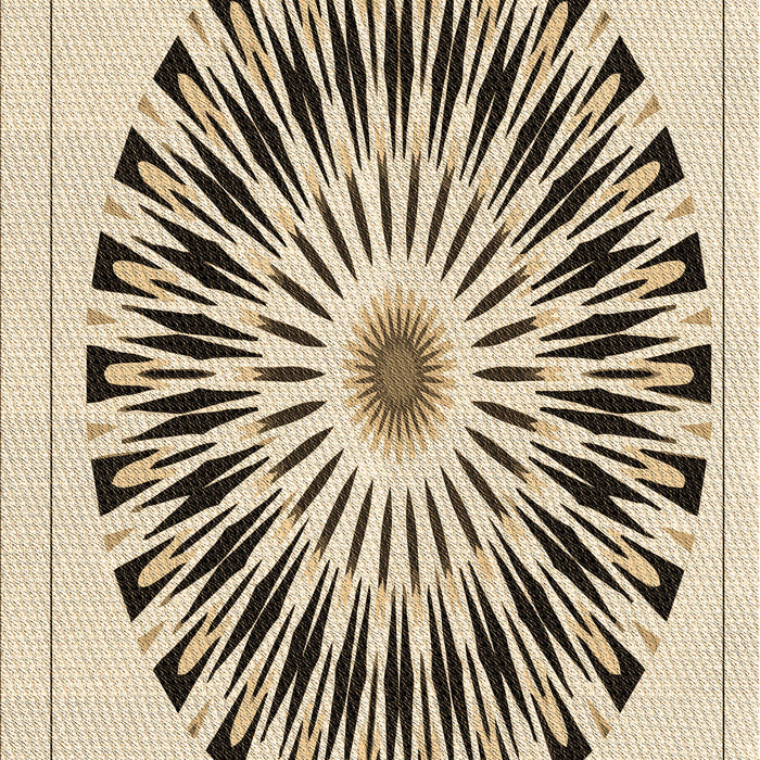 Patterned Vanilla Gold Rug, pat1943brn