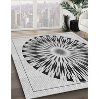 Patterned Platinum Gray Rug, pat1943gry