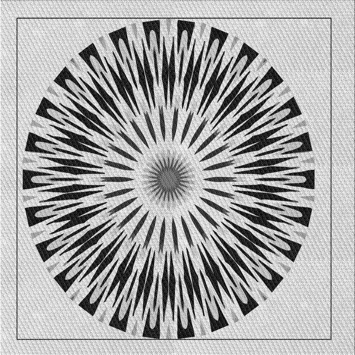 Round Patterned Platinum Gray Rug, pat1943gry