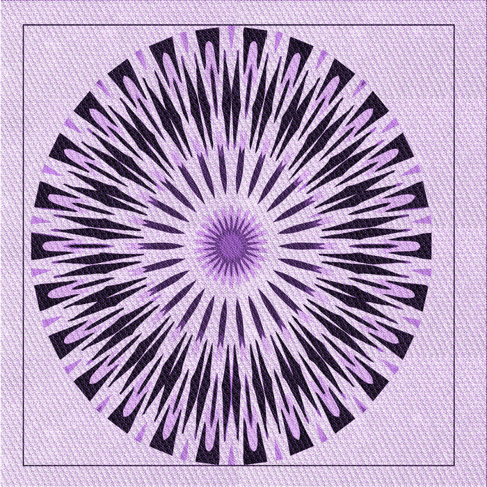 Round Machine Washable Transitional Orchid Purple Rug, wshpat1943pur