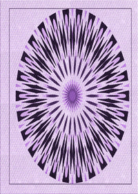 Machine Washable Transitional Orchid Purple Rug, wshpat1943pur