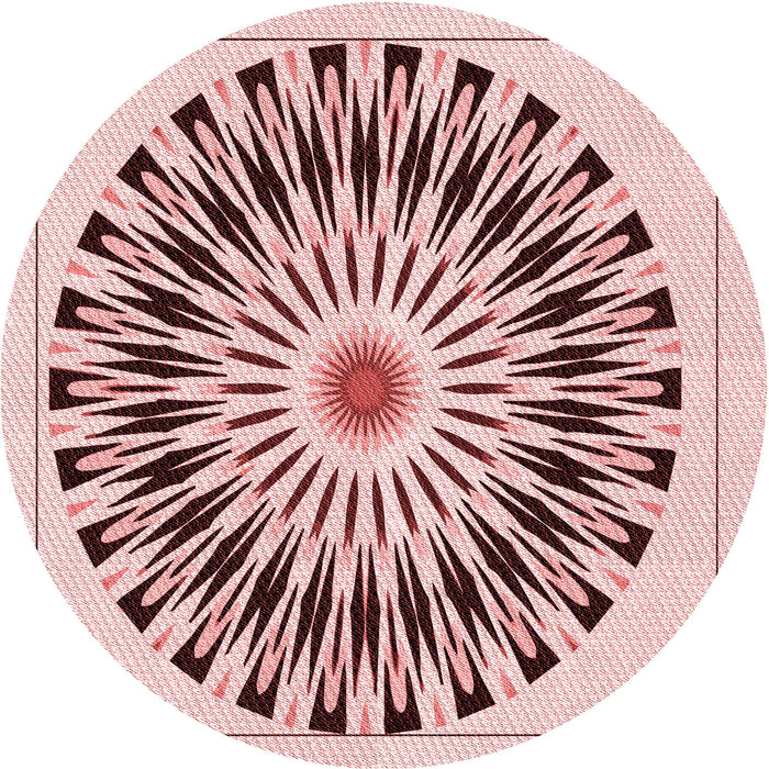 Square Patterned Light Rose Pink Rug, pat1943rd