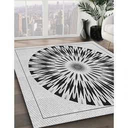 Machine Washable Transitional Carbon Gray Rug in a Family Room, wshpat1943