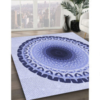 Patterned Blue Rug, pat1944blu