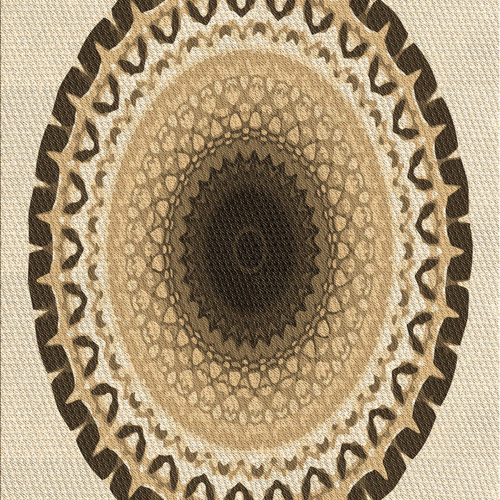 Patterned Khaki Gold Rug, pat1944brn