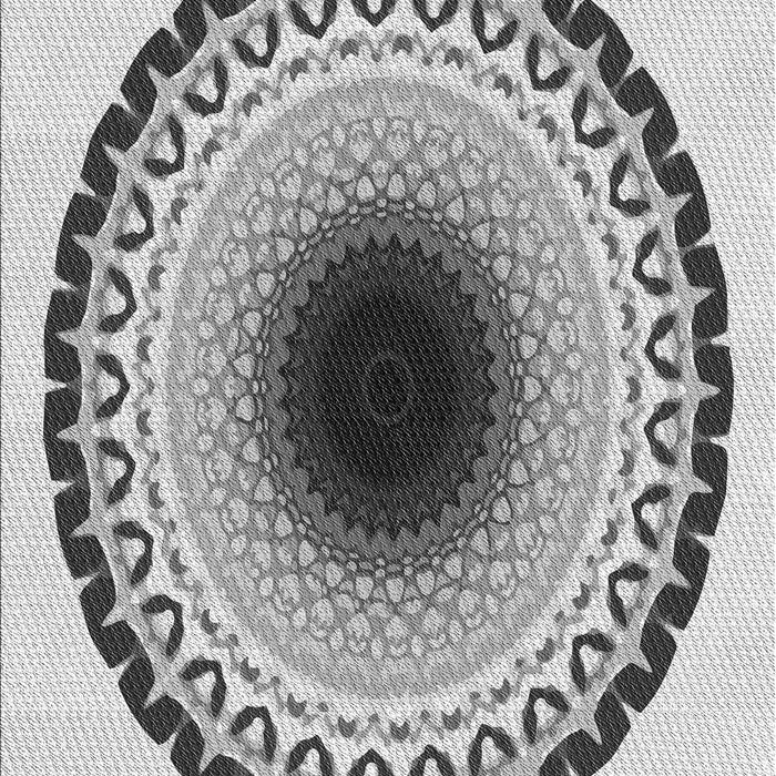 Patterned Carbon Gray Novelty Rug, pat1944