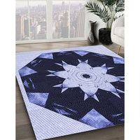 Patterned Midnight Blue Rug, pat1945blu