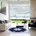 Machine Washable Transitional Midnight Blue Rug in a Kitchen, wshpat1945blu