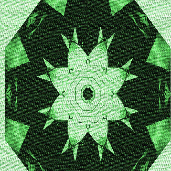 Patterned Dark Forest Green Rug, pat1945grn