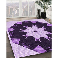 Patterned Dark Purple Rug, pat1945pur